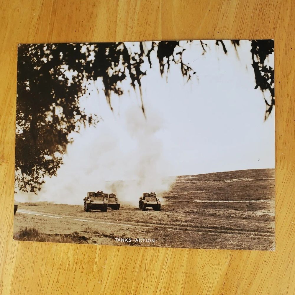 Military Tanks On The Move Pre World War 2 Era 9.75x7.5 Photograph